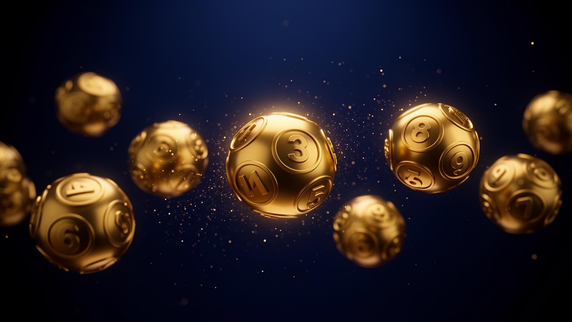 Golden lottery balls